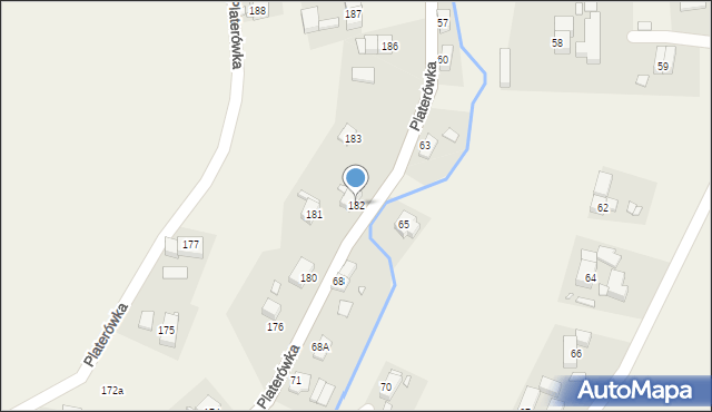 Platerówka, Platerówka, 182, mapa Platerówka