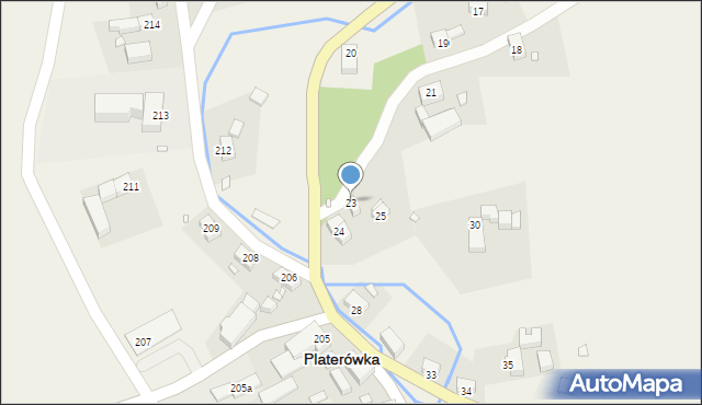 Platerówka, Platerówka, 23, mapa Platerówka