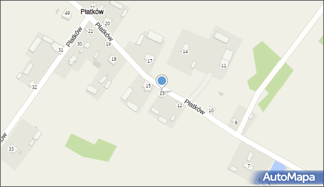 Płatków, Płatków, 13, mapa Płatków