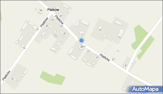 Płatków, Płatków, 15, mapa Płatków