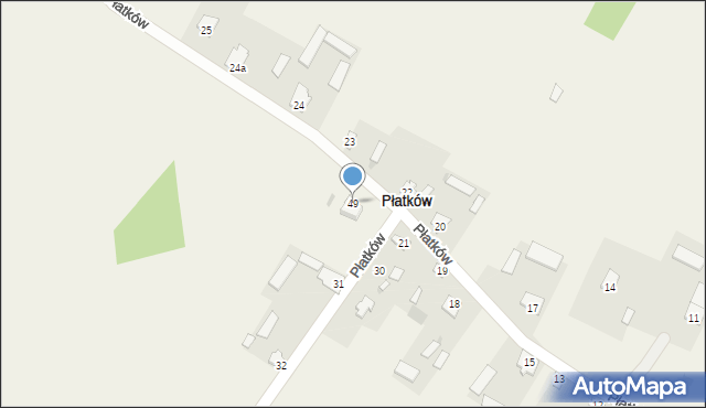 Płatków, Płatków, 49, mapa Płatków