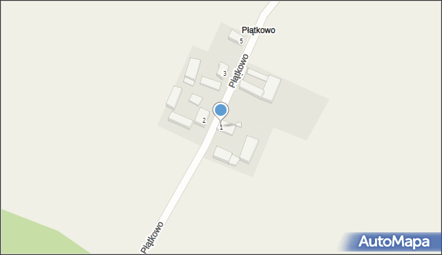 Płątkowo, Płątkowo, 1, mapa Płątkowo