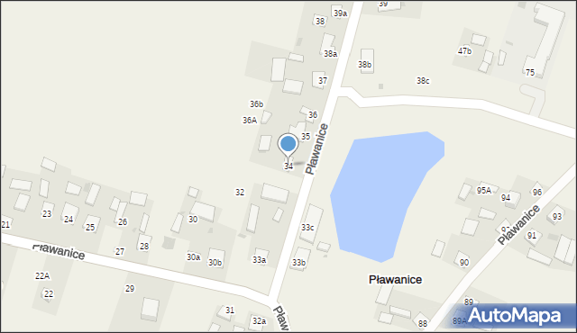 Pławanice, Pławanice, 34, mapa Pławanice