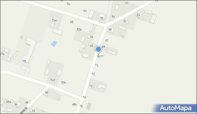 Pławanice, Pławanice, 70, mapa Pławanice