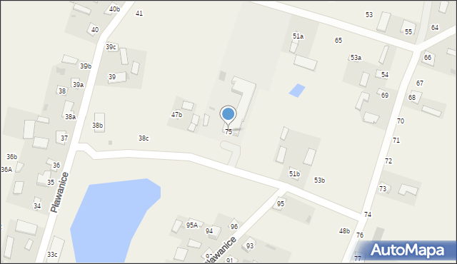 Pławanice, Pławanice, 75, mapa Pławanice