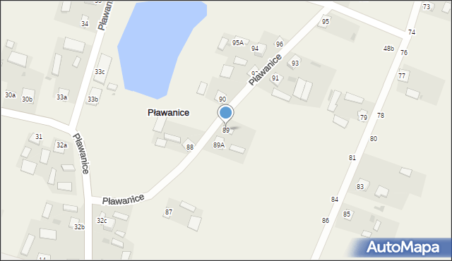 Pławanice, Pławanice, 89, mapa Pławanice