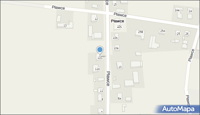 Pławce, Pławce, 11C, mapa Pławce