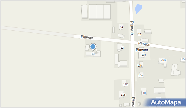 Pławce, Pławce, 13, mapa Pławce