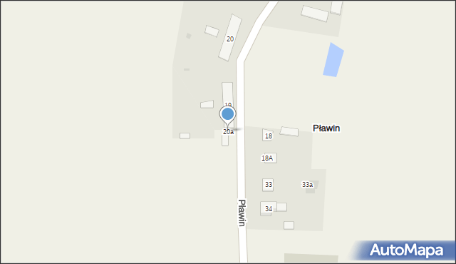 Pławin, Pławin, 20a, mapa Pławin