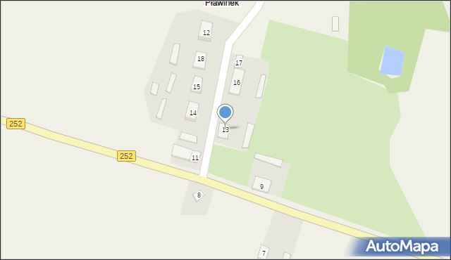 Pławinek, Pławinek, 13, mapa Pławinek