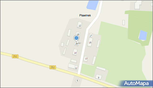 Pławinek, Pławinek, 15, mapa Pławinek