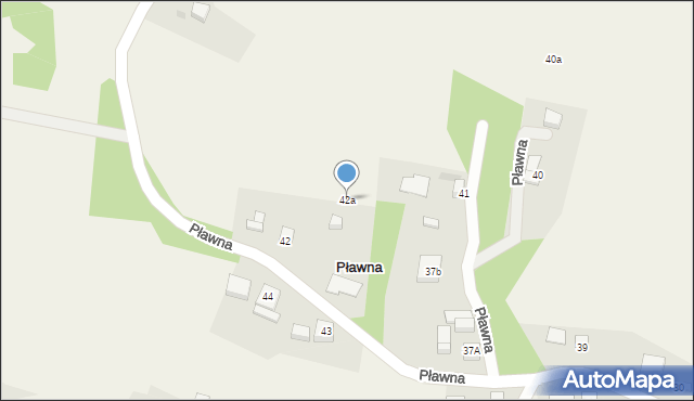 Pławna, Pławna, 42a, mapa Pławna