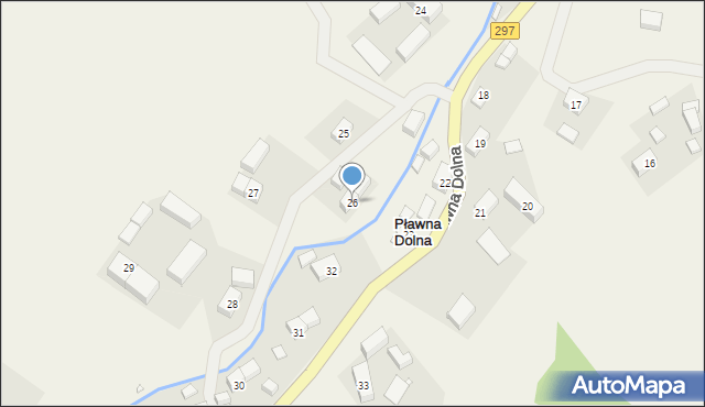 Pławna Dolna, Pławna Dolna, 26, mapa Pławna Dolna