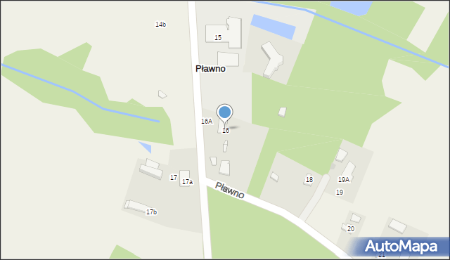 Pławno, Pławno, 16, mapa Pławno