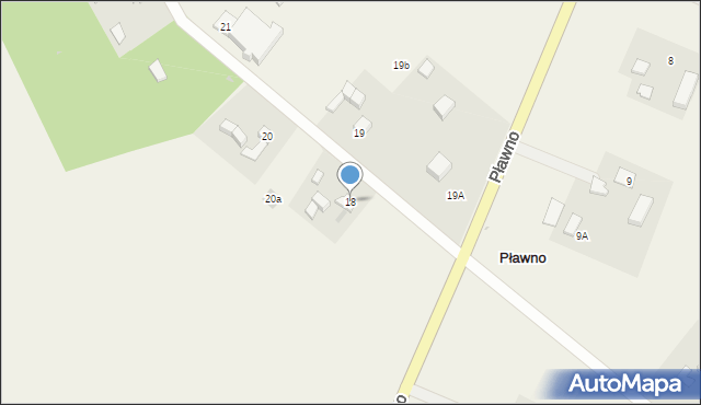 Pławno, Pławno, 18, mapa Pławno