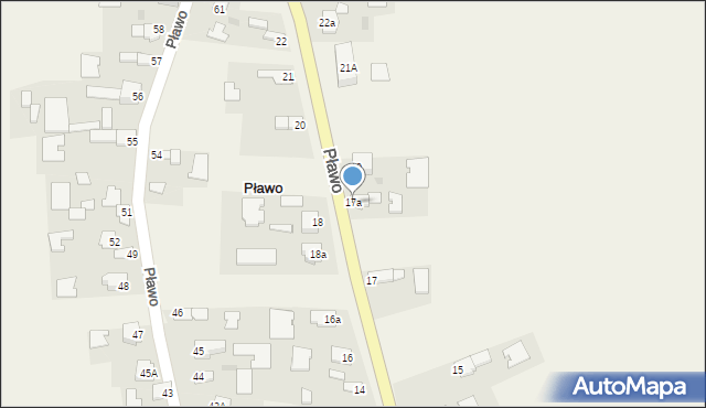 Pławo, Pławo, 17a, mapa Pławo