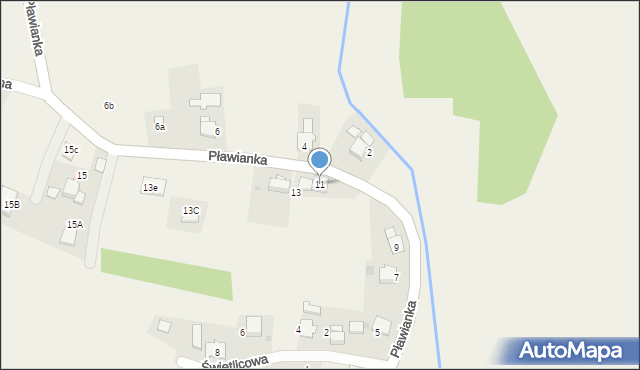 Pławy, Pławianka, 11, mapa Pławy