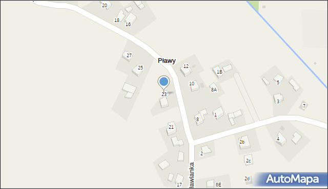 Pławy, Pławianka, 23, mapa Pławy