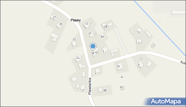 Pławy, Pławianka, 8, mapa Pławy