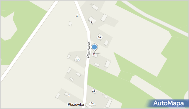 Płazówka, Płazówka, 12, mapa Płazówka