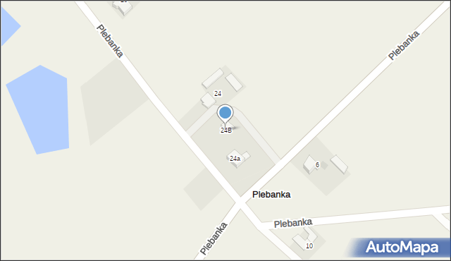 Plebanka, Plebanka, 24B, mapa Plebanka