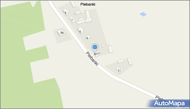 Plebanki, Plebanki, 10, mapa Plebanki