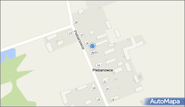 Plebanowce, Plebanowce, 25, mapa Plebanowce