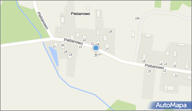 Plebanowo, Plebanowo, 20, mapa Plebanowo