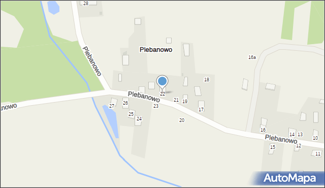 Plebanowo, Plebanowo, 22, mapa Plebanowo