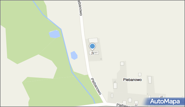 Plebanowo, Plebanowo, 28, mapa Plebanowo