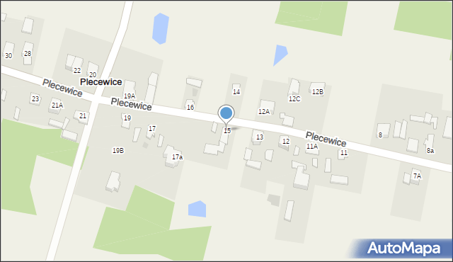 Plecewice, Plecewice, 15, mapa Plecewice