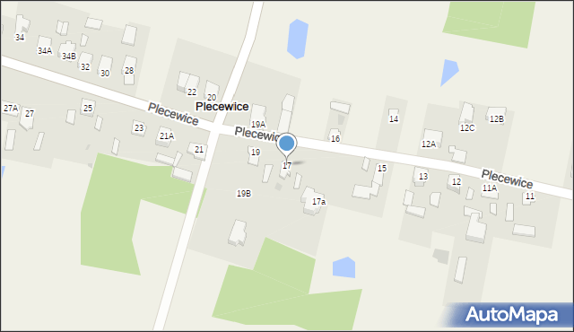 Plecewice, Plecewice, 17, mapa Plecewice