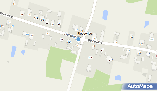 Plecewice, Plecewice, 21, mapa Plecewice