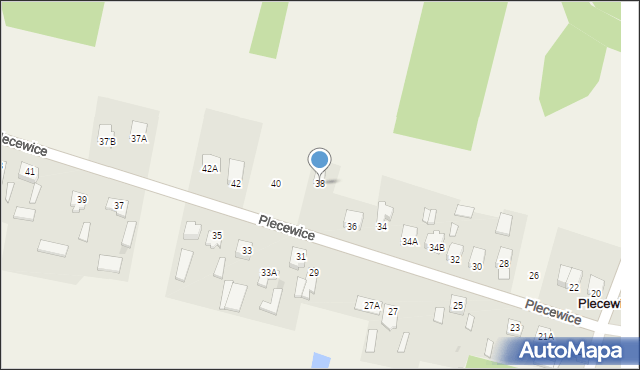 Plecewice, Plecewice, 38, mapa Plecewice