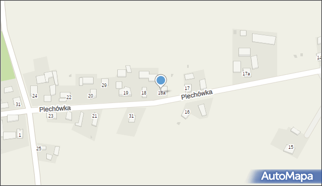 Plechówka, Plechówka, 18a, mapa Plechówka