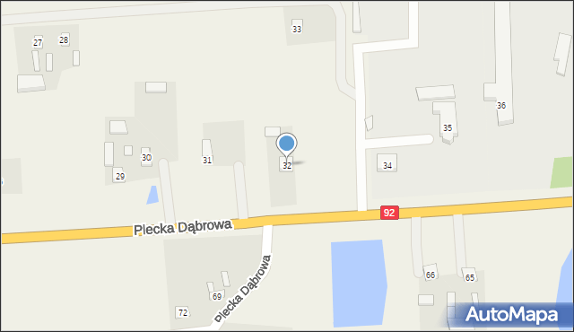 Plecka Dąbrowa, Plecka Dąbrowa, 32, mapa Plecka Dąbrowa