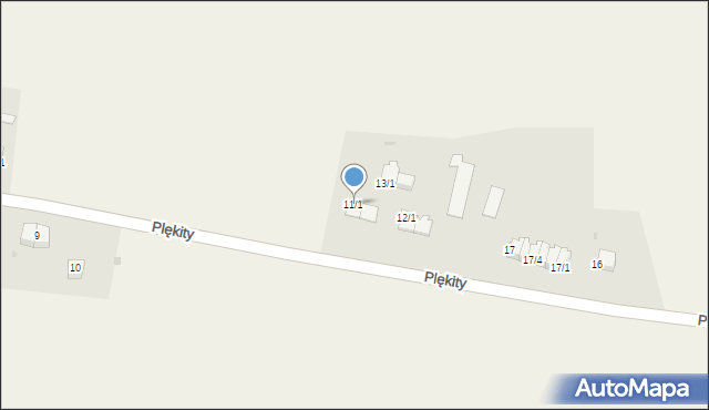 Plękity, Plękity, 11/1, mapa Plękity