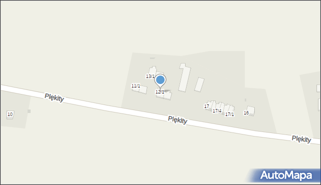 Plękity, Plękity, 12/1, mapa Plękity