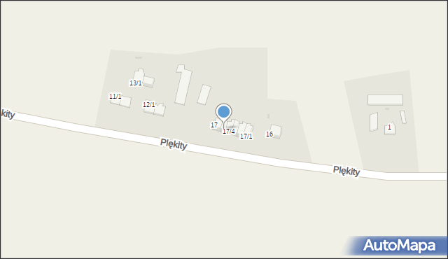 Plękity, Plękity, 17/5, mapa Plękity