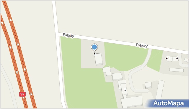 Plękity, Plękity, 3, mapa Plękity