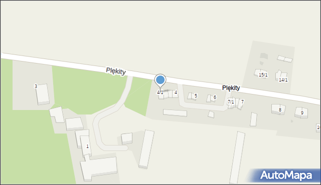 Plękity, Plękity, 4/1, mapa Plękity