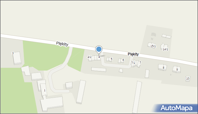 Plękity, Plękity, 4, mapa Plękity