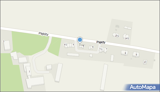 Plękity, Plękity, 5/1, mapa Plękity