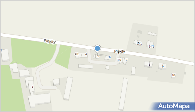 Plękity, Plękity, 5/2, mapa Plękity