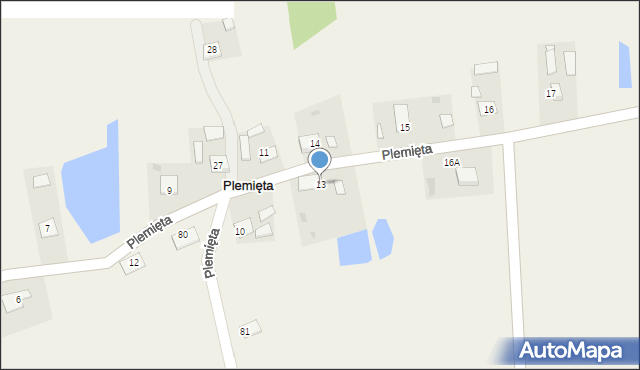 Plemięta, Plemięta, 13, mapa Plemięta