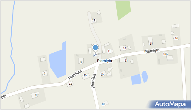 Plemięta, Plemięta, 27, mapa Plemięta