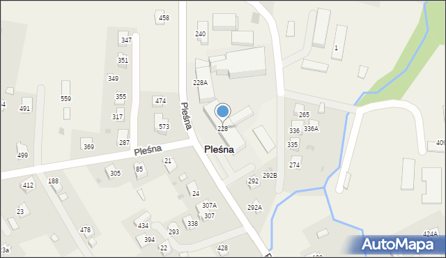 Pleśna, Pleśna, 228, mapa Pleśna