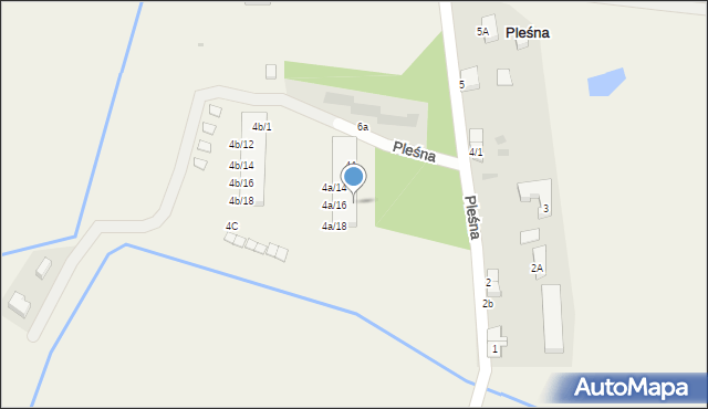 Pleśna, Pleśna, 4a/7, mapa Pleśna