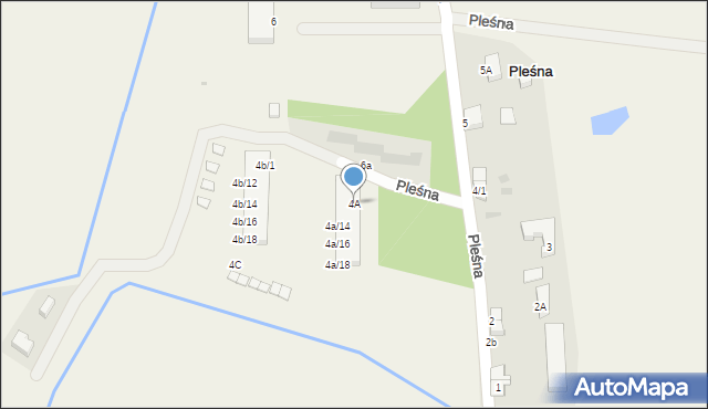 Pleśna, Pleśna, 4A, mapa Pleśna