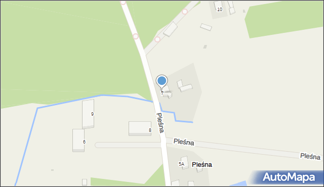 Pleśna, Pleśna, 7, mapa Pleśna